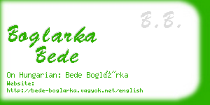 boglarka bede business card